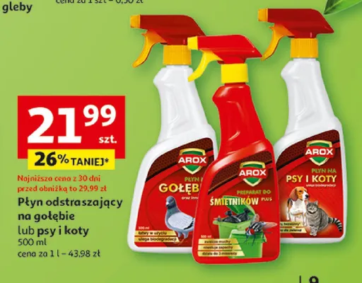 Płyn odstraszający na gołębie lub psy i koty promocja w Auchan