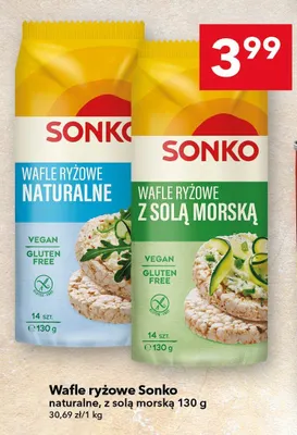 Wafle ryżowe Sonko naturalne promocja w LEWIATAN
