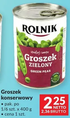 Groszek konserwowy promocja w Makro