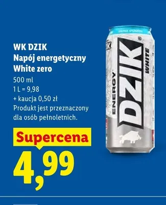Napój energetyczny WK Dzik White Zero promocja w Lidl