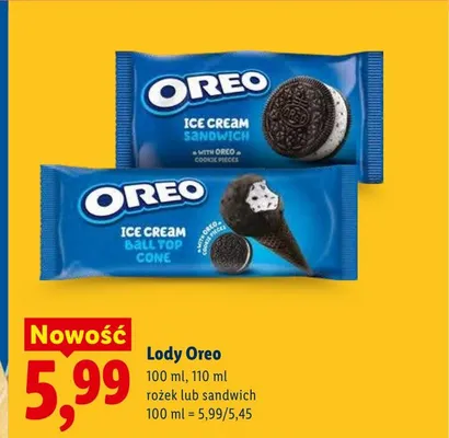 Lody Oreo promocja w Lidl