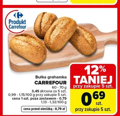 Bułka grahamka CARREFOUR promocja w Carrefour