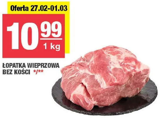 Łopatka wieprzowa bez kości promocja w SPAR