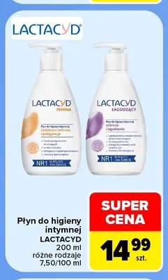 Płyn do higieny intymnej łagodzący Lactacyd promocja w Carrefour