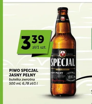 Piwo Specjal Jasny Pełny butelka zwrotna promocja w Groszek