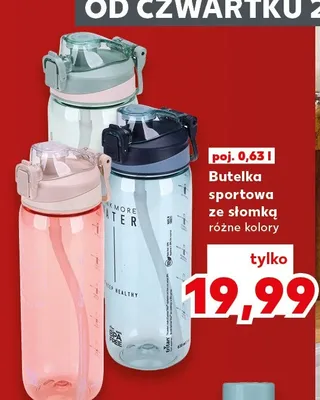 Butelka sportowa ze słomką 0,63 l promocja w Kaufland