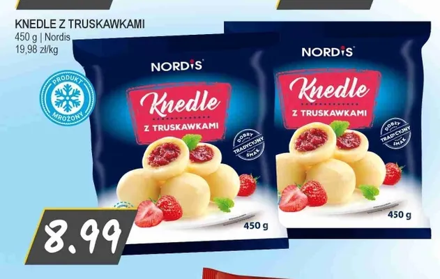 Knedle z truskawkami Nordis promocja w Słoneczko
