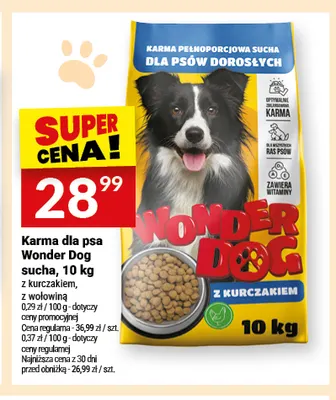 Karma dla psa Wonder Dog sucha z wołowiną promocja w Twój Market