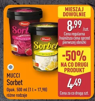 Sorbet Mucci promocja w Aldi