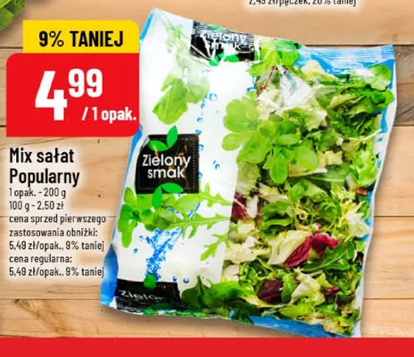 Mix sałat Popularny Zielony Smak promocja w POLOmarket