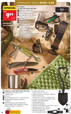 Akcesoria survivalowe promocja w Biedronka