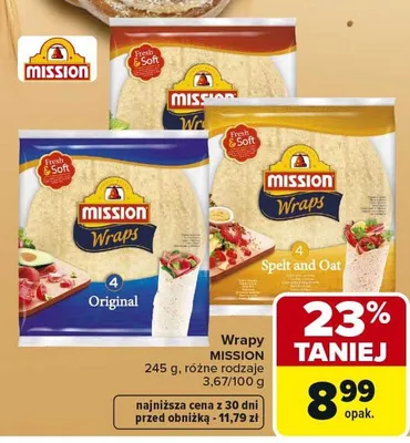 Wrapy MISSION promocja w Carrefour
