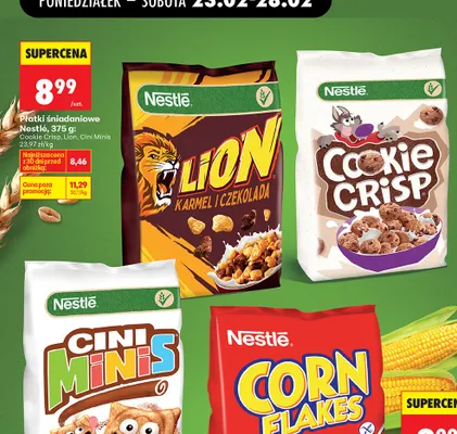 Płatki śniadaniowe, różne rodzaje promocja w Biedronka