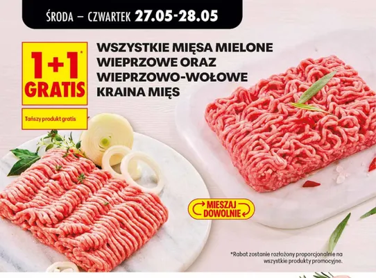 Mięso mielone wieprzowe Kraina Mięs promocja w Biedronka