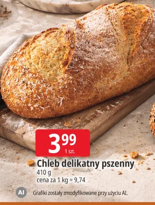 Chleb delikatny pszenny promocja w Leclerc