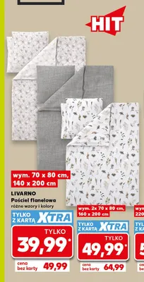Pościel flanelowa Livarno 160x200 cm promocja w Kaufland