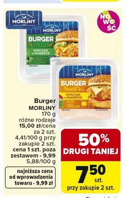 Burger MORLINY Italia promocja w Carrefour