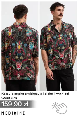 Koszula męska z wiskozy Medicine Mythical Creatures promocja w Medicine