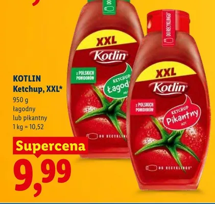 Ketchup XXL pikantny Kotlin promocja w Lidl