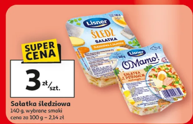 Sałatka śledziowa Lisner promocja w Auchan