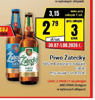 Piwo Žatecký Světlý Ležák promocja w Premium Nasz Sklep