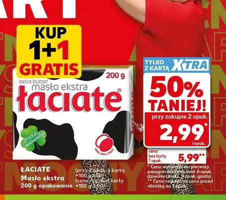 Masło ekstra Łaciate promocja w Kaufland