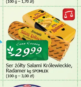 Ser żółty Radamer Spomlek promocja w CEZAR Delikatesy