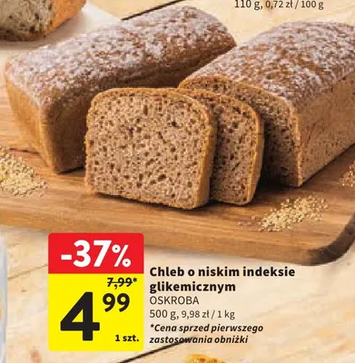 Chleb o niskim indeksie glikemicznym Oskroba promocja w Intermarche