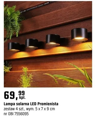 Lampa solarna LED Promienista zestaw 4 szt. promocja w OBI