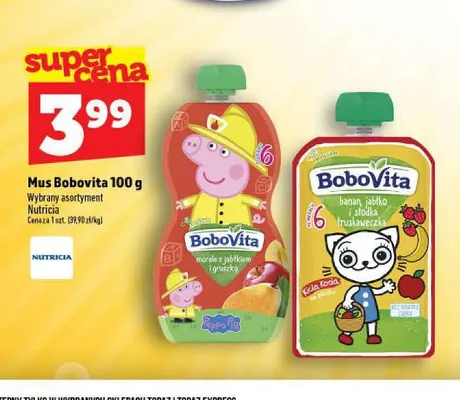 Mus BoboVita morele z jabłkiem i gruszką promocja w TOPAZ