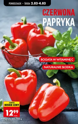 Papryka czerwona BIO promocja w Biedronka
