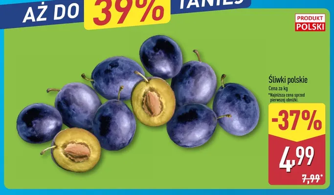 Śliwki polskie promocja w Aldi