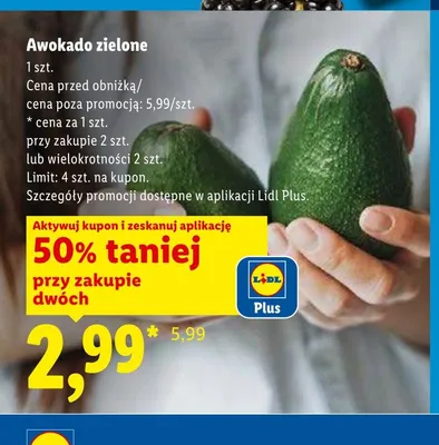 Awokado zielone promocja w Lidl