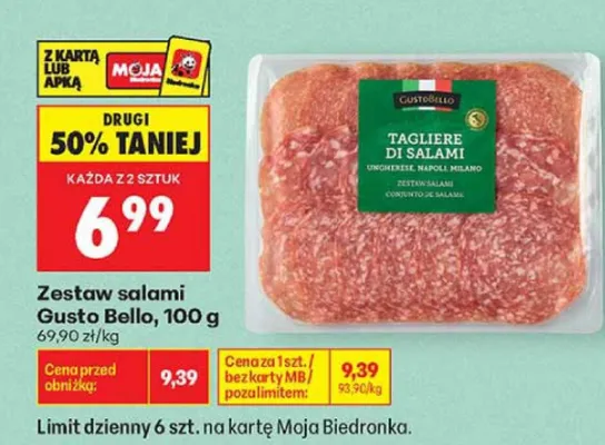 Zestaw salami Gusto Bello promocja w Biedronka