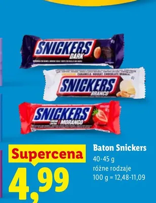 Baton Snickers Branco promocja w Lidl