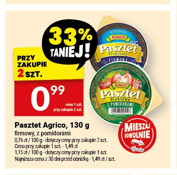 Pasztet z pomidorami Agrico promocja w Twój Market