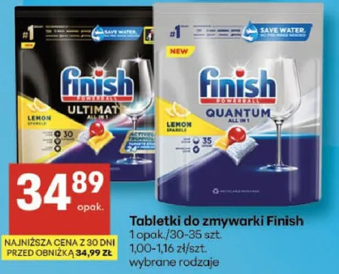 Tabletki do zmywarki Finish Ultimate Lemon Sparkle promocja w Delikatesy Centrum