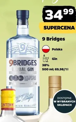 Gin 9 Bridges Herbal 38% promocja w Netto