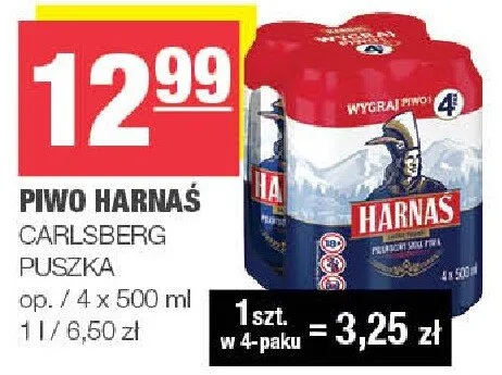 Piwo Harnaś promocja w SPAR