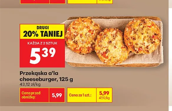 Przekąska a'la cheeseburger promocja w Biedronka