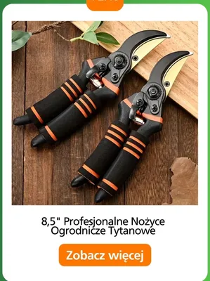Nożyce ogrodnicze tytanowe 8,5" promocja w Temu
