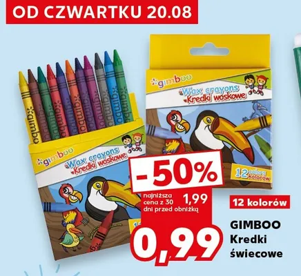 Kredki świecowe Gimboo promocja w Kaufland