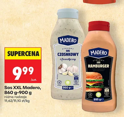 Sos czosnkowy XXL Madero promocja w Biedronka