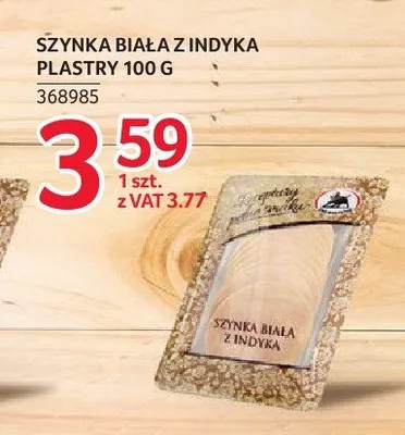 Szynka biała z indyka plastry ZMB Białystok promocja w Selgros