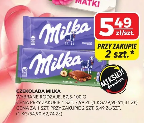 Czekolada Milka Hazelnut promocja w Top Market