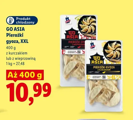 Pierożki gyoza XXL z kurczakiem Go Asia promocja w Lidl