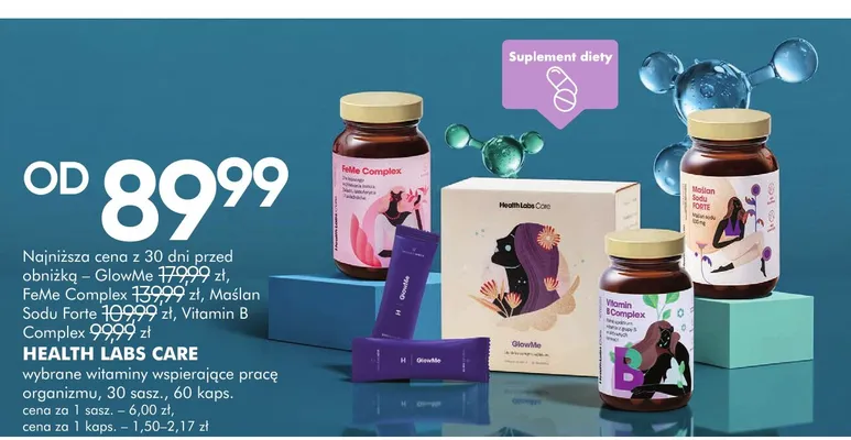 Suplement diety GlowMe Health Labs Care promocja w Super-Pharm