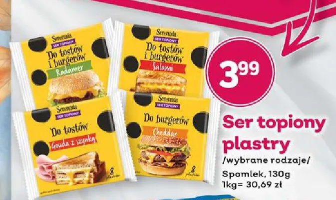 Ser topiony plastry Serenada promocja w Bliski