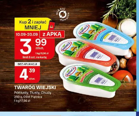 Twaróg wiejski tłusty Piątnica promocja w Chorten
