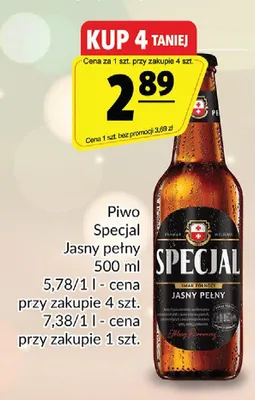 Piwo Specjal Jasny pełny promocja w Prim Market
